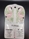 Pink Flamingo Florida Thermometer Kitchen Prayer My House Ceramic Wall Art. Fixed Price $14.99.