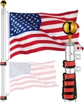 Ez Go 20FT Telescopic Aluminum Flag Pole Kit With 3X5' Us - Silver. Fixed Price $166.99.