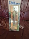 La Crosse 9" Indoor/outdoor Metal Thermometer Jumbo Big Numbers Silver New. Fixed Price $14.88.