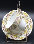 Vintage Rosina Teacup & Saucer Bone China Pattern #4984, Stand Not Included. Fixed Price $8.95.