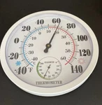 Analog Indoor/outdoor Thermometer Hygrometer Temperature Humidity 10 ". Fixed Price $17.95.