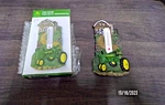 New, John Deere Hand-painted Resin Farm Scene Thermometer. Fixed Price $15.00.