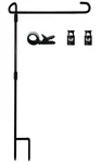 Garden Flag Stand-holder-pole With Stopper Anti-wind Clip For.... Fixed Price $7.86.