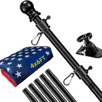 American With For Outside - 6FT Heavy Duty Tangle Free Flagpole Kit.... Fixed Price $30.94.