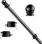 5 Ft Flag Pole, Tangle Free Spinning Stainless Steel Weather Resistant Rustproof. Fixed Price $20.81.