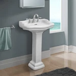 Roosevelt Bathroom Pedestal 18-INCH Small Sink, Durable Vitre.... Fixed Price $224.80.