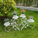 2PCS Half Heart Shaped Metal Plant Stand Flower Pot Holder Shelf Indoor Garden. Fixed Price $35.93.