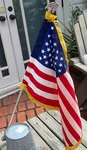 Vtg C.1980S Annin Usa American Flag Gold Fringe Eagle Topper Car Pole Attachment. Fixed Price $34.95.