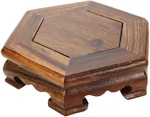 Traditional Craft Display Stand Wooden Base Rosewood Pedestal Oriental Vase. Fixed Price $15.98.