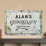 2D 1PC Custom Name Metal Iron 8*12IN Garden Wall Decor Green Flowers Design. Fixed Price $16.71.