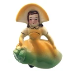 Vintage Mid-century Southern Belle Ceramic Planter Mcm Vase Dutch Girl 50S. Fixed Price $7.00.