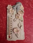 Vintage Rare Spoontiques Resin Hummingbird W/ Pink Flowers Decor Thermometer Nm. Fixed Price $10.00.