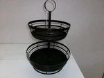 Giftburg 2-TIER Basket With Lazy Susan Base 13.5"X13.5"X19.5". Fixed Price $20.99.
