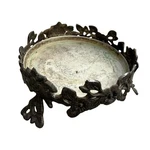 Vintage Plant Stand Antique Floral Victorian Style Silver Tone 6.5 Heavy. Fixed Price $30.00.