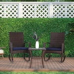 3 Pack Wicker Rocking Patio Furniture Set W/seat Cushion Rattan. Fixed Price $148.99.