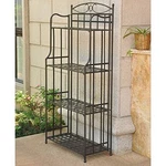 Caravan Santa Fe Nailhead 4 Tier Bakers Rack. Fixed Price $221.02.