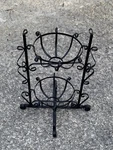 Vintage Ornate Scrolled Black Wrought Iron Plant Stand Garden Pot 26 TX16. Fixed Price $39.99.