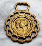 King Charles Iii Diana Royal Wedding Solid Horse Brass Lustre The Crown. Fixed Price $80.78.