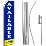 Available Now Blue/white Swooper Super & 16FT Flagpole Kit Ground Spike. Fixed Price $74.88.