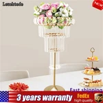 Tier Acrylic Flower Stand Gold Potted Holder Pots Display Wedding Plants Cor. Fixed Price $41.03.