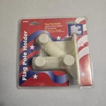 U 9374 Off-white Plastic, Two Position Flag Pole Holder (single Pack). Fixed Price $14.99.