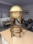 Vintage Crams Imperial World Globe On 4 Leg Powell Stand 36" Tall 15" Wide. Fixed Price $106.21.