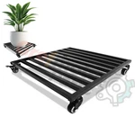 Aluminum Rolling Plant Dolly 18"X18" Heavy Duty Stand Caddy Holder With 4 Wheels. Fixed Price $26.99.