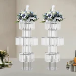2PCS Acrylic Flower Stand 5-TIER Elegant For Party Weddings. Fixed Price $105.14.