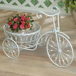 White Iron Vintage Style Bicycle Tricycle Shelf Pot Planter Stand Statue. Fixed Price $59.98.