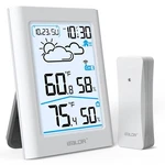 Baldr Indoor Outdoor Thermometer Wireless With Clock, Battery Powered White. Fixed Price $36.26.