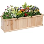 Shine Company Rectangle Cedar Raised Garden Bed Box Planter 5103N - Natural. Fixed Price $84.17.