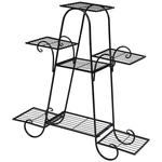 Topbuy 7-TIER Stand Metal Shelf Multi-layer Potted Planters Display. Fixed Price $48.99.