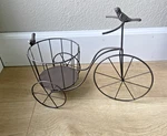 Nostalgic Whimsical Wrought Iron Bicycle Plant Stand Bird's** Nwt. Fixed Price $12.99.