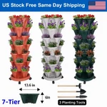 7 Tier Vertical Stackable With Wheels & Tools Garden Tower Pot. Fixed Price $39.86.