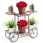 Sorbus Garden Cart Stand Flower Pot Plant Holder 6 Tiers Parisian Bronze. Fixed Price $47.60.