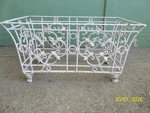 Vintage French Country Wrought Iron Fleur De Lis Planter Box 20 3/4" 12". Fixed Price $80.00.