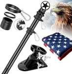 Heavy Duty 5FT Stainless Steel Flagpole Kit With 3X5 Embroidered American. Fixed Price $40.99.
