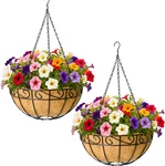 12 Inch Hanging Planters Pack Round Metal Baskets With Coco Liners For Indoor. Fixed Price $26.76.