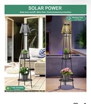 Mxwcy 2 Pack Metal Solar Floor Lights Outdoor With Plant Stands. Fixed Price $56.09.