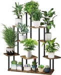 9 Tier Wood Tall Plant Stand Metal Rack Indoor, Multiple Flower Black/white. Fixed Price $86.76.