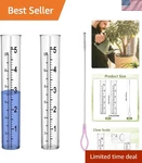 2 Pcs Rain Gauge Replacement Tube For Outdoor, 5 Inch Acrylic Yar. Fixed Price $16.94.