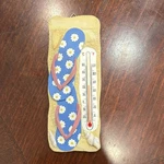 Spoontiques Flip Flops Outdoor Thermometer Resin Analog Display Floral Garden. Fixed Price $6.99.