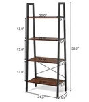 Costway 4 Tier Ladder Bookcase Bookshelf Display Black. Fixed Price $35.50.