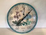 Vintage Springfield Wall Thermometer 12 Hummingbird Rare Usa Made. Fixed Price $30.00.