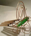 Wind Chime, Russco Iii, Green Bee, Iridescent Body 9"X7"X11", With Hook. Fixed Price $13.00.