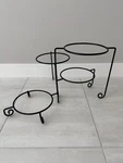 Black Wrought Iron 4-TIER Plant Stand Indoor/outdoor Succulent Flower Pot Holder. Fixed Price $75.00.