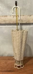 Vintage Iron Umbrella Shaped / Stand 35" Tall With Wooden Handle. Fixed Price $139.00.