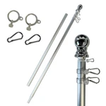 Sports Flags Pennants Company Aluminum 6' Foot Spinning Silver Flagpole For. Fixed Price $40.99.