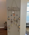 Brass Metal Indoor Outdoor Garden Wind Chime W/glass Beads And Bells Wall Decor. Fixed Price $12.00.