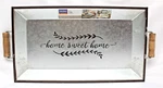 Mainstays Ltd Galvanized Tray/wall Display Light Wooden Handles 20"X10" Nwt. Fixed Price $14.00.